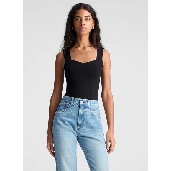 A.L.C. Tops - A.L.C. Jordana Compact Knit Tank Top in Black